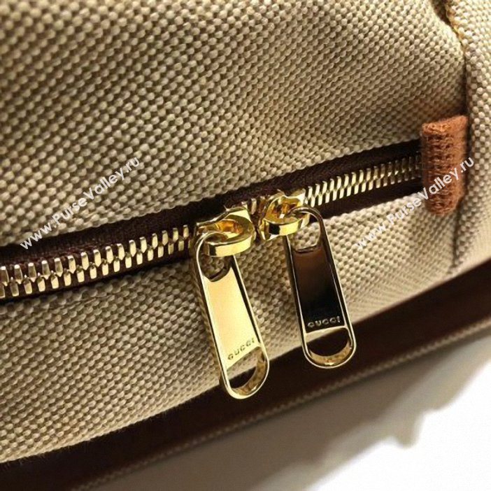 Gucci Web Vintage Canvas Backpack Bag 575063 Beige 2019 (delihang-9061448)