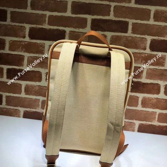 Gucci Web Vintage Canvas Backpack Bag 575063 Beige 2019 (delihang-9061448)