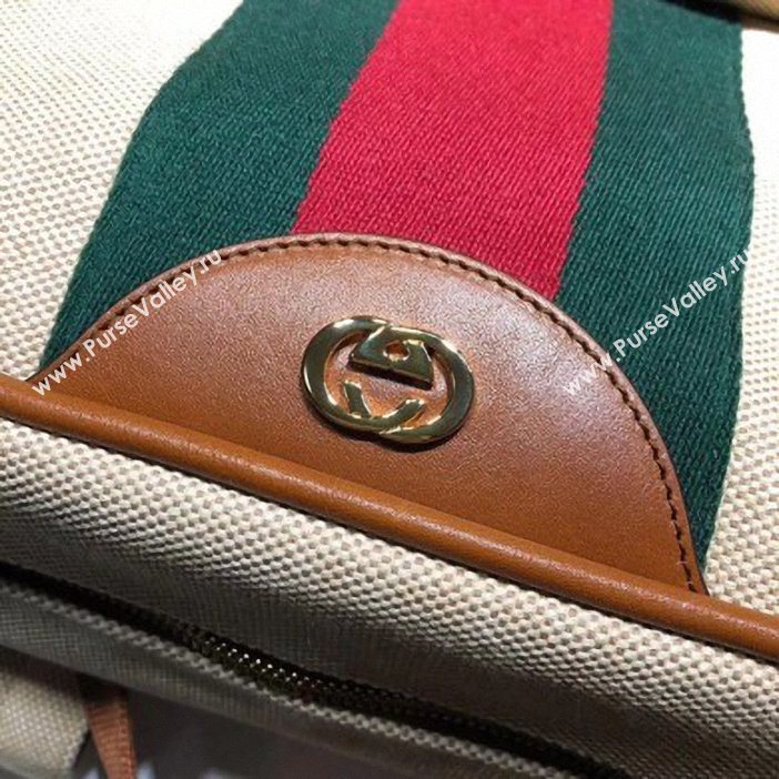 Gucci Web Vintage Canvas Backpack Bag 575063 Beige 2019 (delihang-9061448)
