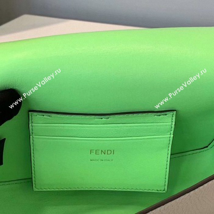 Fendi Roma Amor Leather Mini Baguette Bag Off White 2019 (chaoliu-9061910)