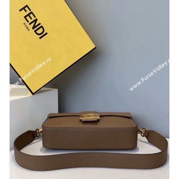 Fendi Roma Amor Leather Medium Baguette Bag Brown 2019 (chaoliu-9061902)