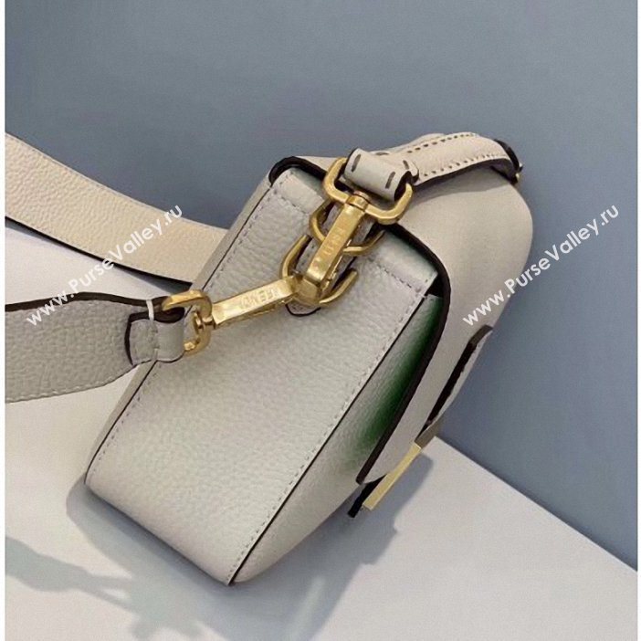 Fendi Roma Amor Leather Medium Baguette Bag Off White 2019 (chaoliu-9061905)
