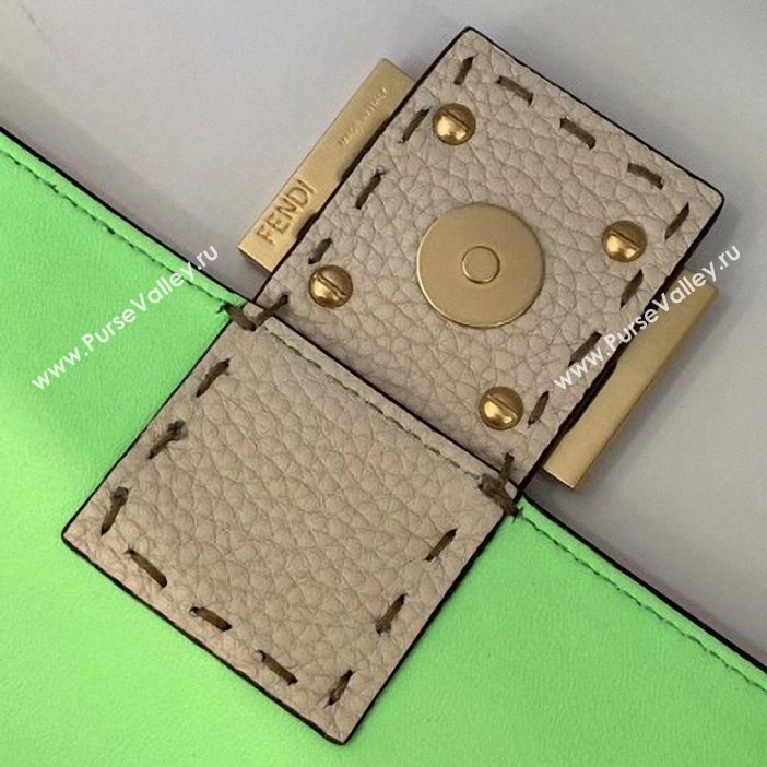 Fendi Roma Amor Leather Medium Baguette Bag Off White 2019 (chaoliu-9061905)