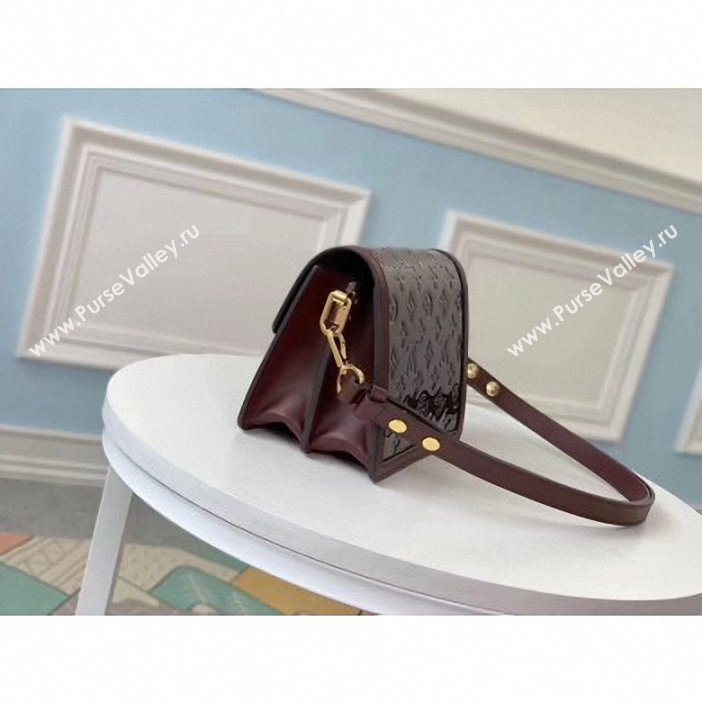 Louis Vuitton Monogram Vernis Patent Leather Mini Dauphine Bag Burgundy 2019 (gaoshang-9062012)