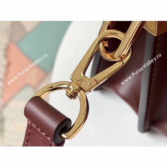Louis Vuitton Monogram Vernis Patent Leather Mini Dauphine Bag Burgundy 2019 (gaoshang-9062012)