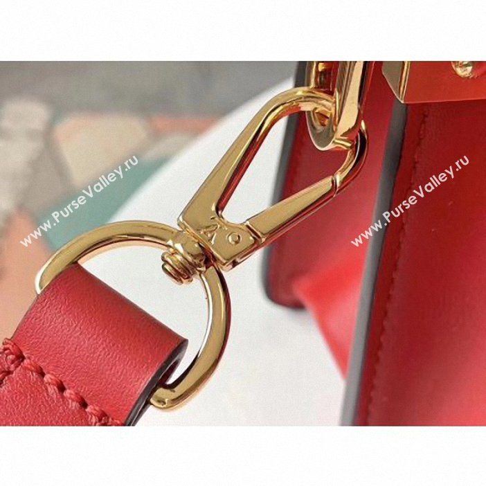 Louis Vuitton Monogram Vernis Patent Leather Mini Dauphine Bag Red 2019 (gaoshang-9062013)