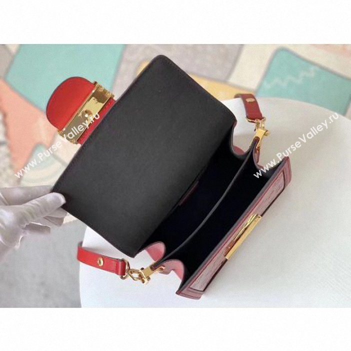 Louis Vuitton Monogram Vernis Patent Leather Mini Dauphine Bag Red 2019 (gaoshang-9062013)