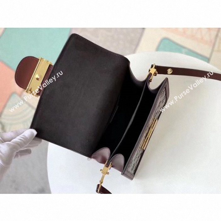 Louis Vuitton Monogram Vernis Patent Leather Mini Dauphine Bag Burgundy 2019 (gaoshang-9062012)