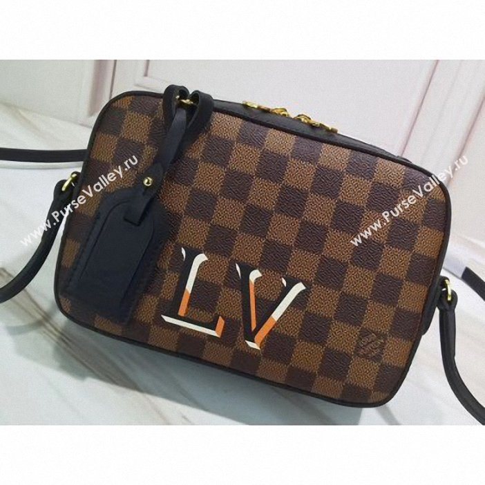 Louis Vuitton Damier Ebene Canvas 3D LV Santa Monica Bag N40189 Noir 2019 (gaoshang-9062021)