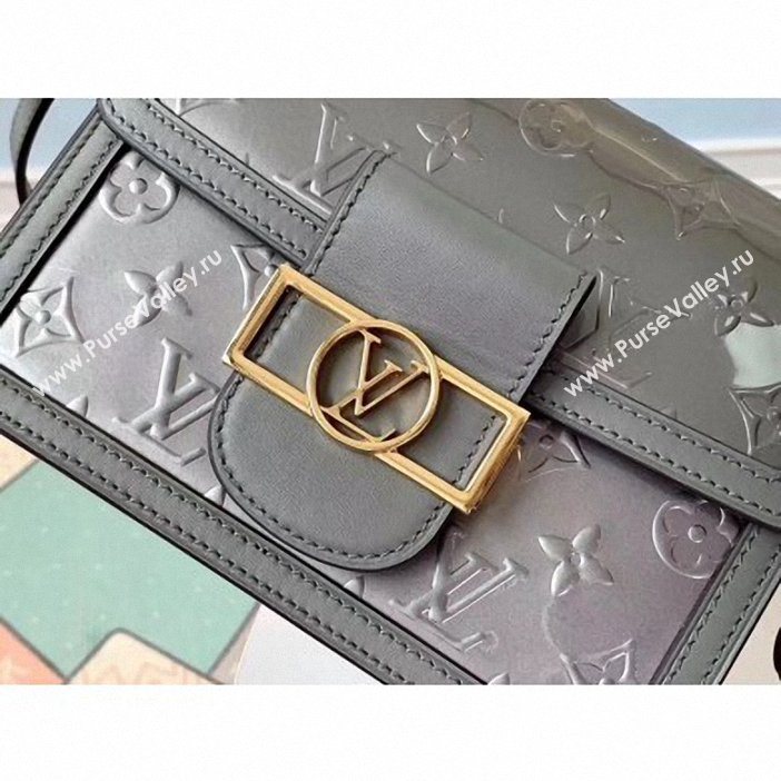 Louis Vuitton Monogram Vernis Patent Leather Mini Dauphine Bag Gray 2019 (gaoshang-9062011)