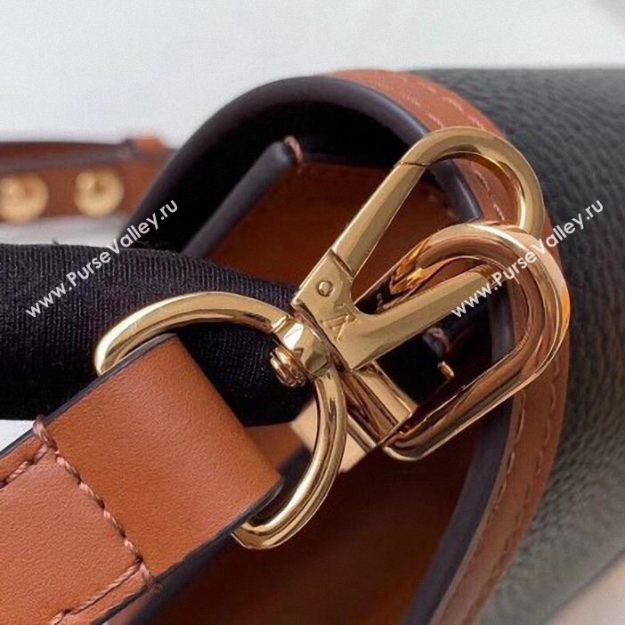 Louis Vuitton Taurillon Leather Mini Dauphine Bag M55073 Black/White 2019 (gaoshang-9062007)