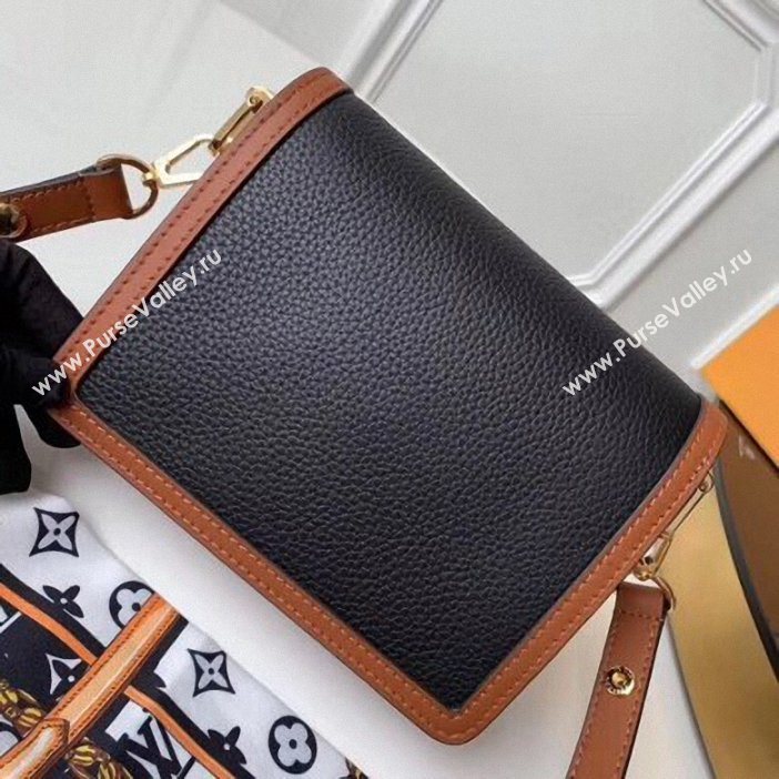 Louis Vuitton Taurillon Leather Mini Dauphine Bag M55073 Black/White 2019 (gaoshang-9062007)