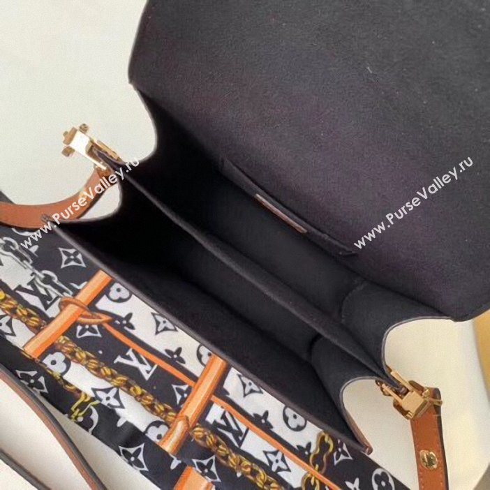 Louis Vuitton Taurillon Leather Mini Dauphine Bag M55073 Black/White 2019 (gaoshang-9062007)