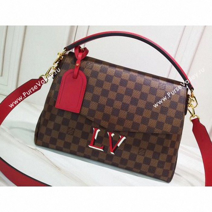 Louis Vuitton Damier Ebene Canvas 3D LV Beaubourg MM Bag N40176 Scarlet 2019 (gaoshang-9062018)