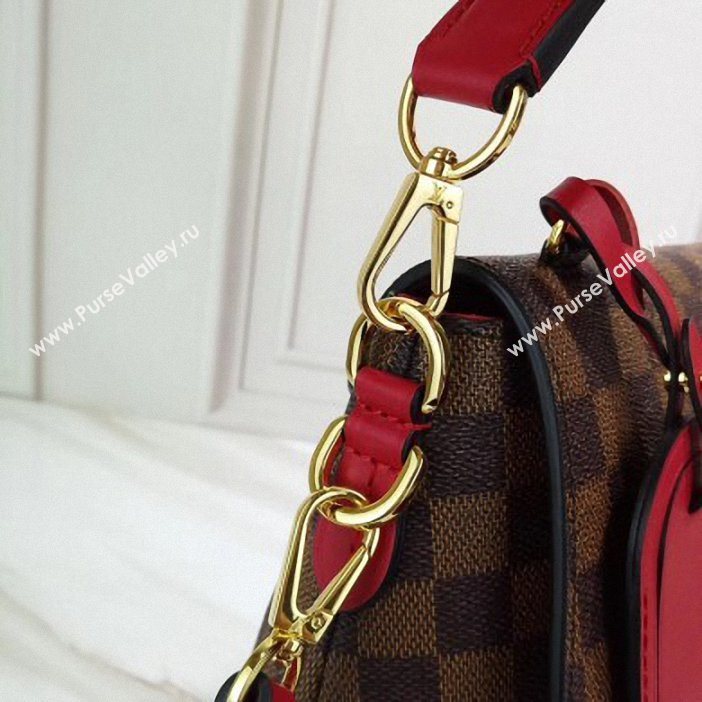 Louis Vuitton Damier Ebene Canvas 3D LV Beaubourg MM Bag N40176 Scarlet 2019 (gaoshang-9062018)