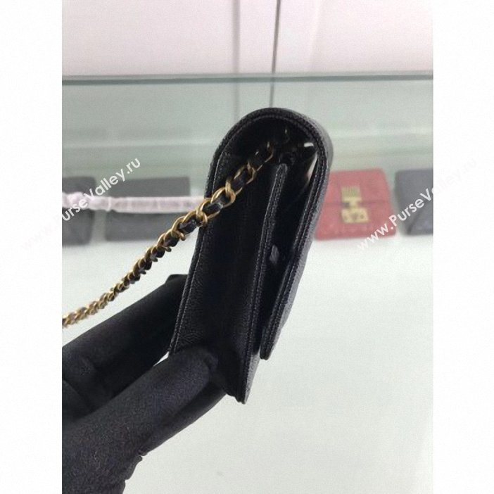 Chanel Caviar Leather Wallet On Chain WOC Bag A33814 Black 2019 (hot-9062120)
