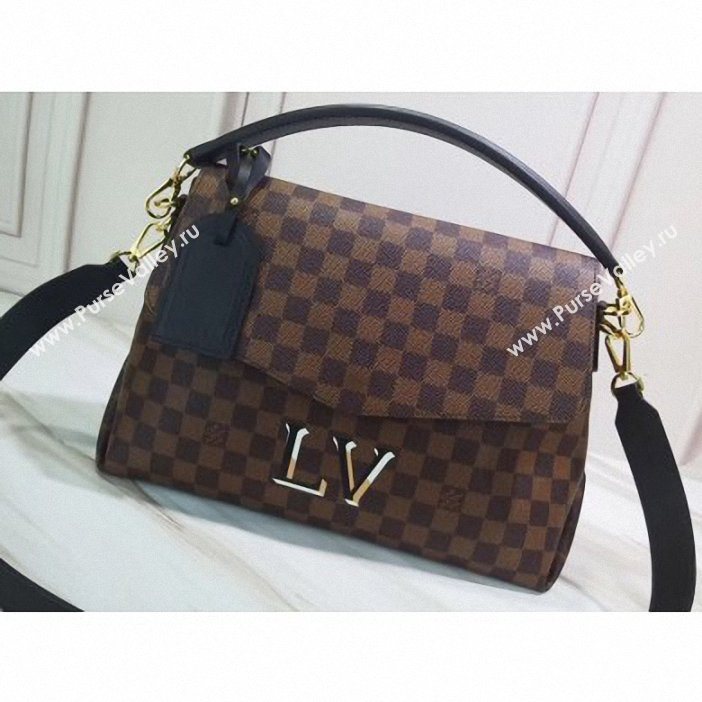 Louis Vuitton Damier Ebene Canvas 3D LV Beaubourg MM Bag N40177 Noir 2019 (gaoshang-9062017)