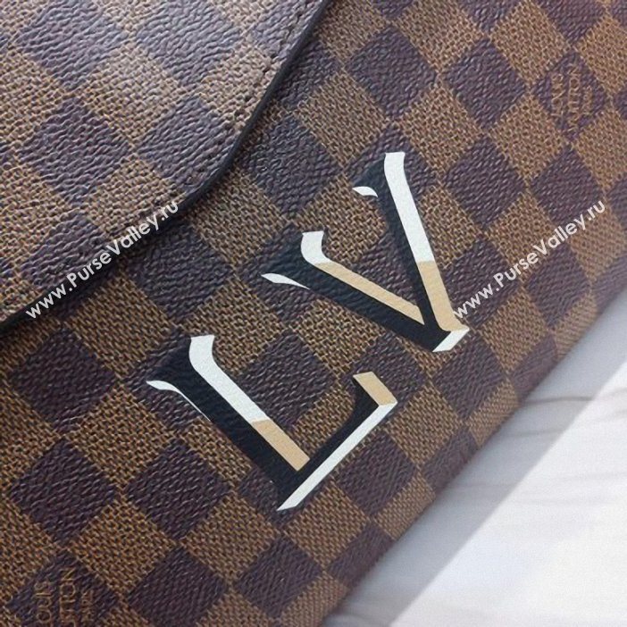 Louis Vuitton Damier Ebene Canvas 3D LV Beaubourg MM Bag N40177 Noir 2019 (gaoshang-9062017)