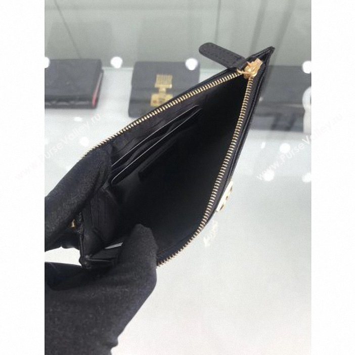 Chanel Caviar Leather Boy Pouch Clutch Bag A84478 Black (hot-9062153)