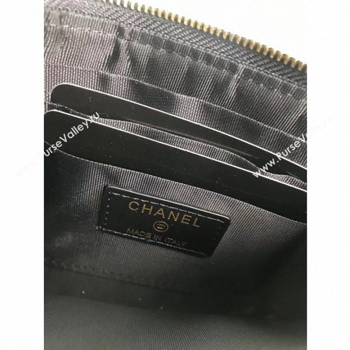 Chanel Caviar Leather Boy Pouch Clutch Bag A84478 Black (hot-9062153)
