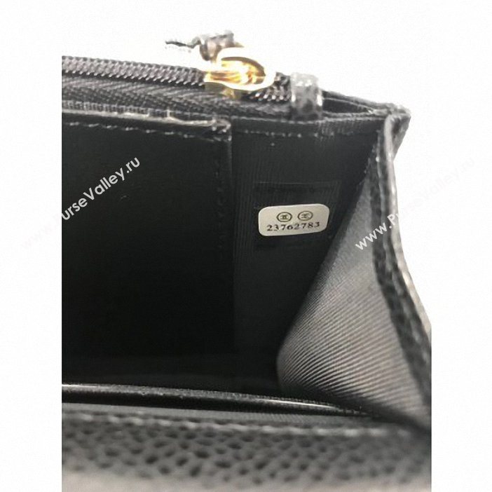 Chanel Grained Leather Boy Wallet On Chain WOC Bag A80287 Black/Gold (hot-9062101)