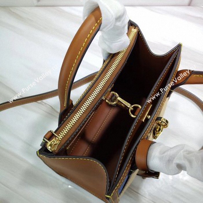 Louis Vuitton Taurillon Leather City Steamer Mini Bag M55099 Blue/Beige 2019 (gaoshang-9062016)