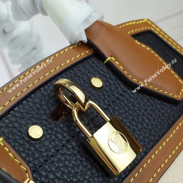 Louis Vuitton Taurillon Leather City Steamer Mini Bag M55099 Black/White 2019 (gaoshang-9062015)