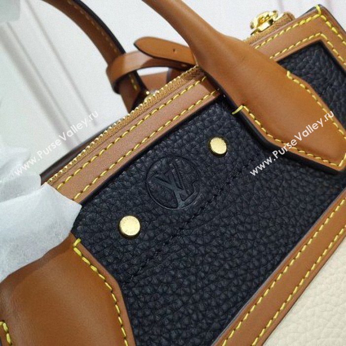 Louis Vuitton Taurillon Leather City Steamer Mini Bag M55099 Black/White 2019 (gaoshang-9062015)
