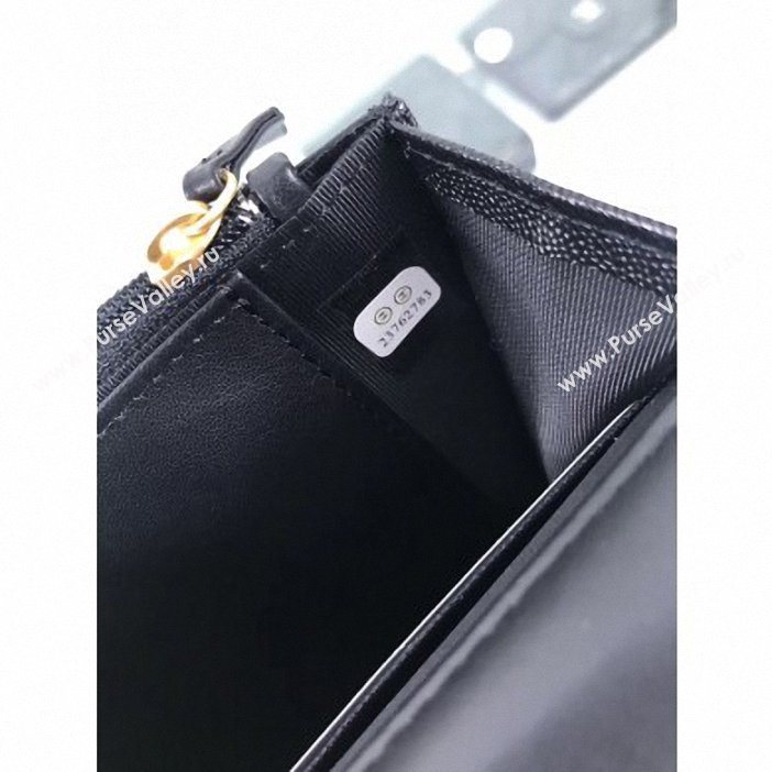 Chanel Caviar Leather Boy Wallet On Chain WOC Bag A81969 Black 2019 (hot-9062117)