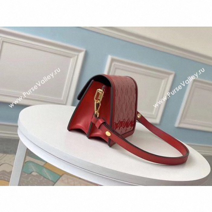 Louis Vuitton Monogram Vernis Patent Leather Mini Dauphine Bag Red 2019 (gaoshang-9062013)