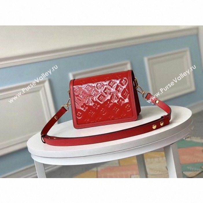 Louis Vuitton Monogram Vernis Patent Leather Mini Dauphine Bag Red 2019 (gaoshang-9062013)