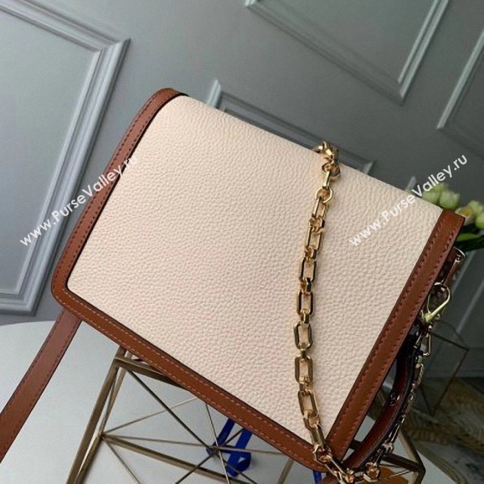 Louis Vuitton Taurillon Leather Dauphine MM Bag M53830 Beige/Red 2019 (kd-9062005)