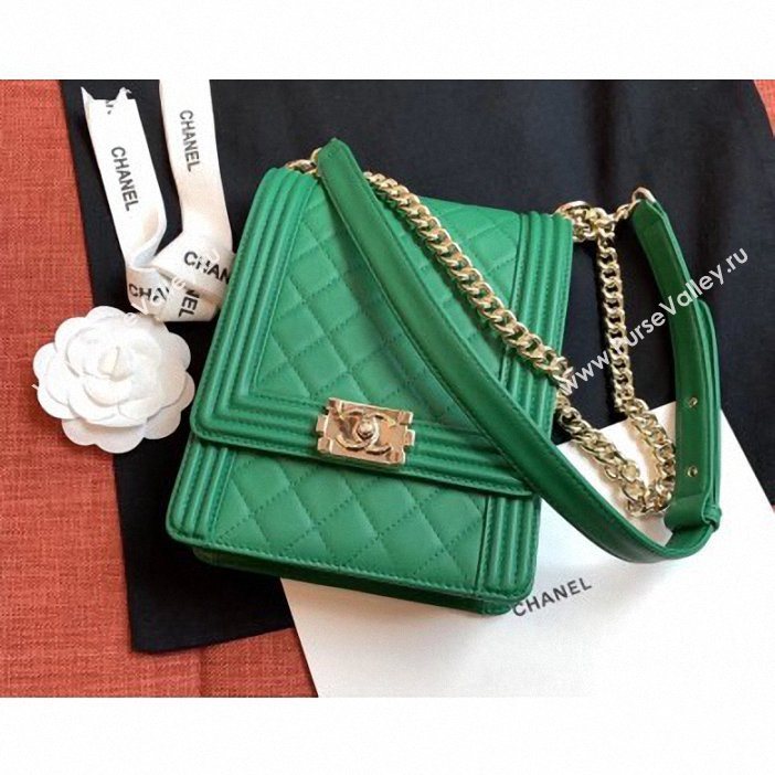 Chanel Boy North/South Small Flap Bag AS0130 Green 2019 (kana-9062002)