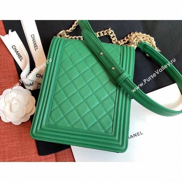 Chanel Boy North/South Small Flap Bag AS0130 Green 2019 (kana-9062002)