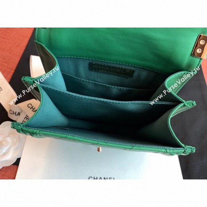 Chanel Boy North/South Small Flap Bag AS0130 Green 2019 (kana-9062002)