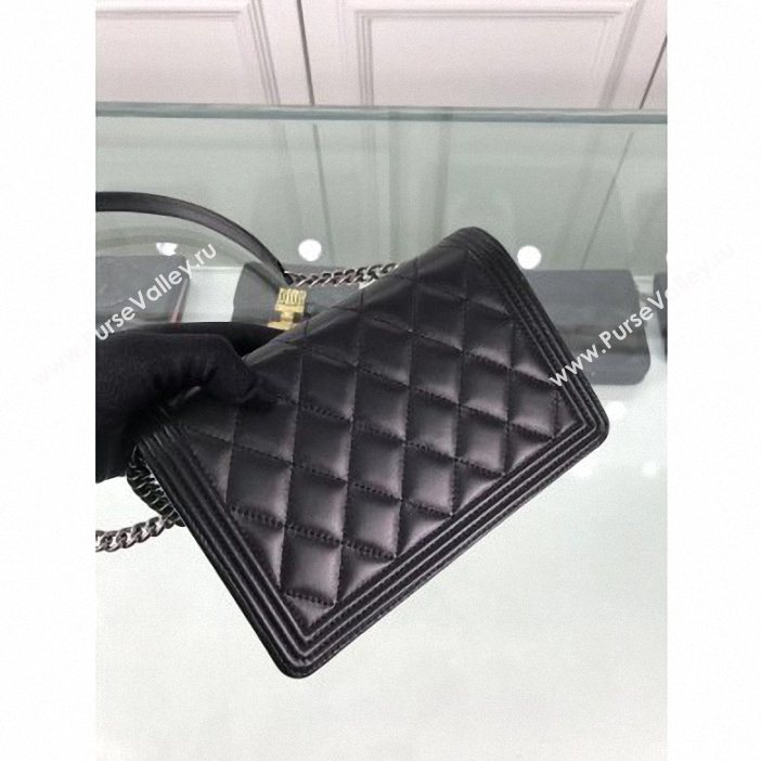 Chanel Lambskin Boy Wallet On Chain WOC Bag A81969 Black/Silver 2019 (hot-9062114)