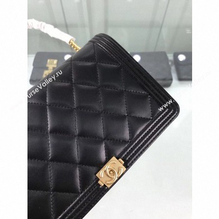 Chanel Lambskin Boy Wallet On Chain WOC Bag A81969 Black/Gold 2019 (hot-9062113)