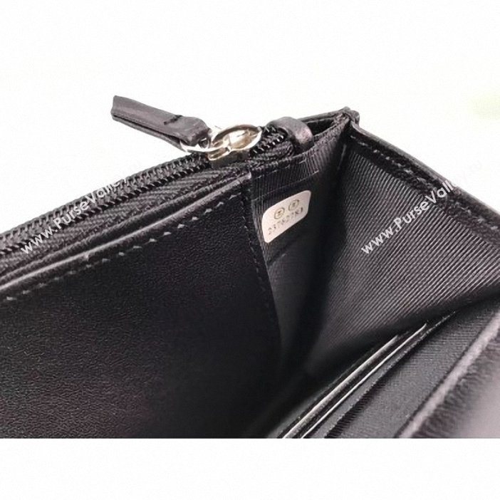 Chanel Lambskin Boy Wallet On Chain WOC Bag A80387 Black/Silver (hot-9062112)
