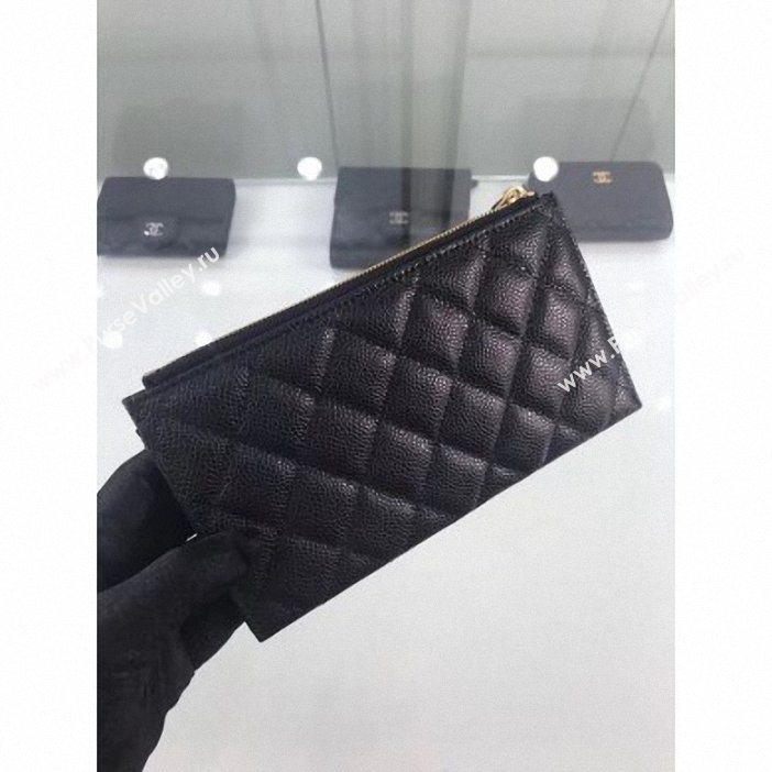 Chanel Grained Leather Boy Pouch Clutch Bag A84478 Black/Gold (hot-9062151)