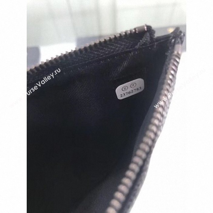 Chanel Grained Leather Boy Pouch Clutch Bag A84478 Black/Silver (hot-9062152)
