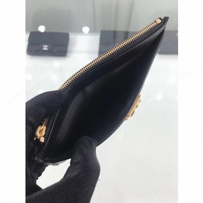 Chanel Lambskin Boy Pouch Clutch Bag A84478 Black/Gold (hot-9062149)