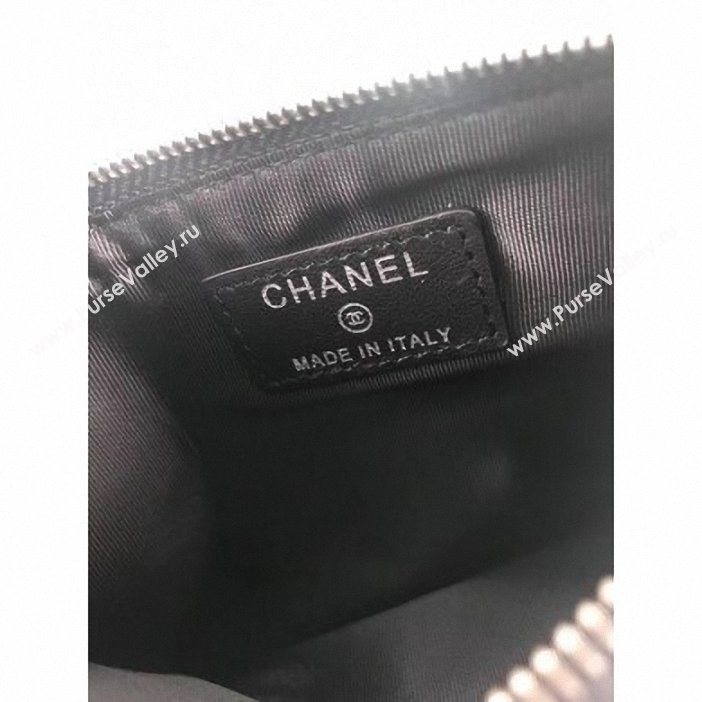 Chanel Lambskin Boy Pouch Clutch Bag A84478 Black/Silver (hot-9062150)