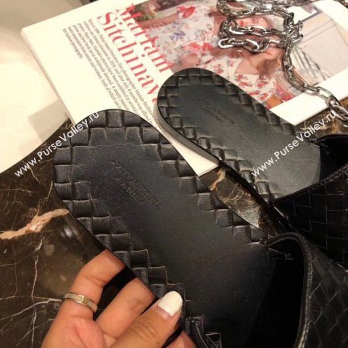 Bottega Veneta Intrecciato Calf Ravello Sandals Black (modeng-9062507)