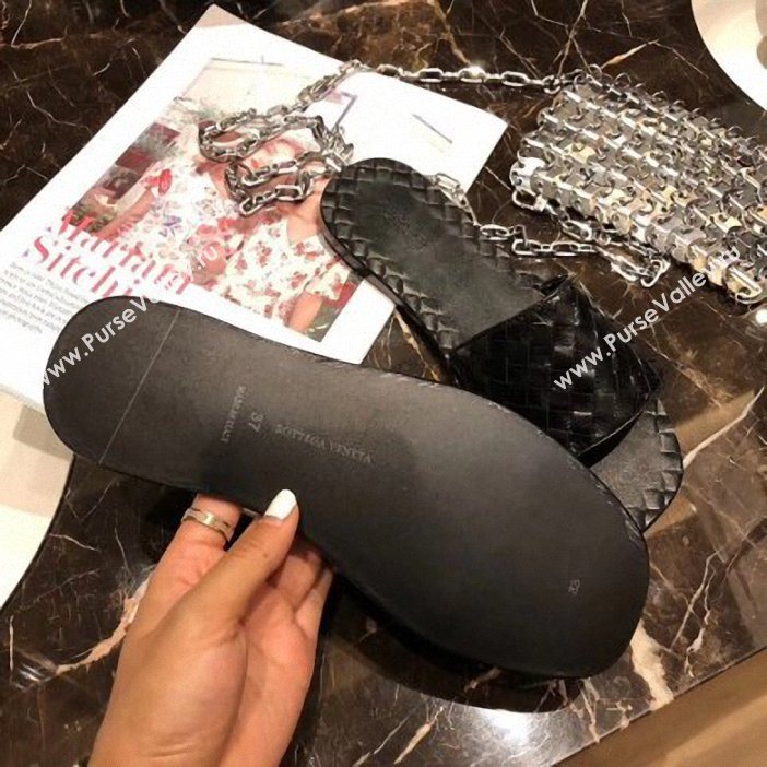 Bottega Veneta Intrecciato Calf Ravello Sandals Black (modeng-9062507)