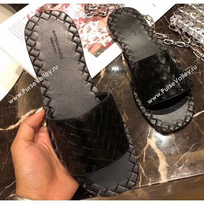 Bottega Veneta Intrecciato Calf Ravello Sandals Black (modeng-9062507)