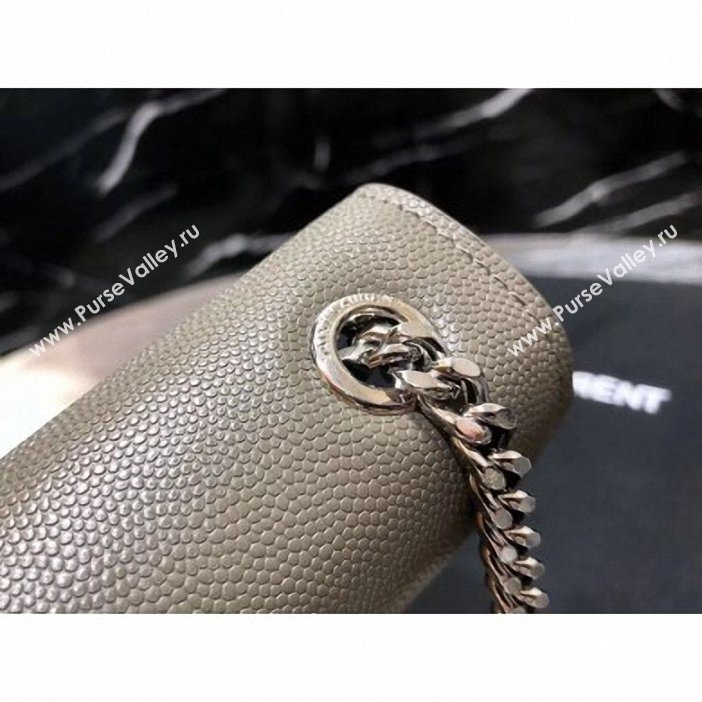 Saint Laurent Grained Leather Kate Chain With Tassel Small Bag 474366 Etoupe/Silver (yida-9062210)