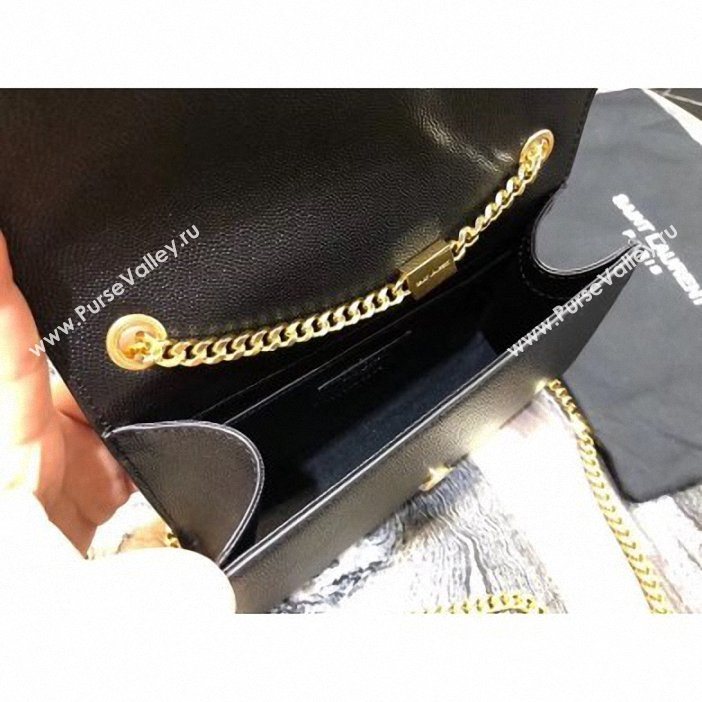 Saint Laurent Grained Leather Kate Chain With Tassel Small Bag 474366 Black/Gold (yida-9062207)