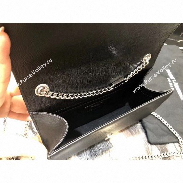 Saint Laurent Grained Leather Kate Chain With Tassel Small Bag 474366 Black/Silver (yida-9062208)