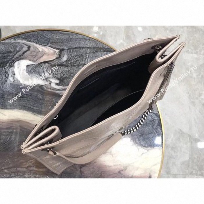 Saint Laurent Crinkled Vintage Leather Niki Medium Shopping Tote Bag 577999 Beige 2019 (yida-9062216)