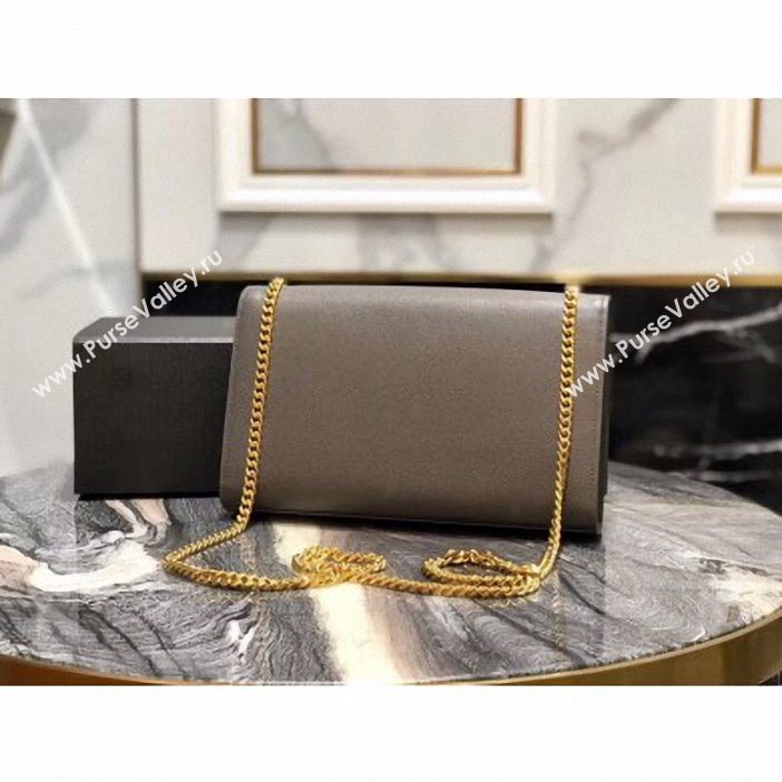 Saint Laurent Grained Leather Kate Chain With Tassel Medium Bag 354119 Dark Gray/Gold (yida-9062203)